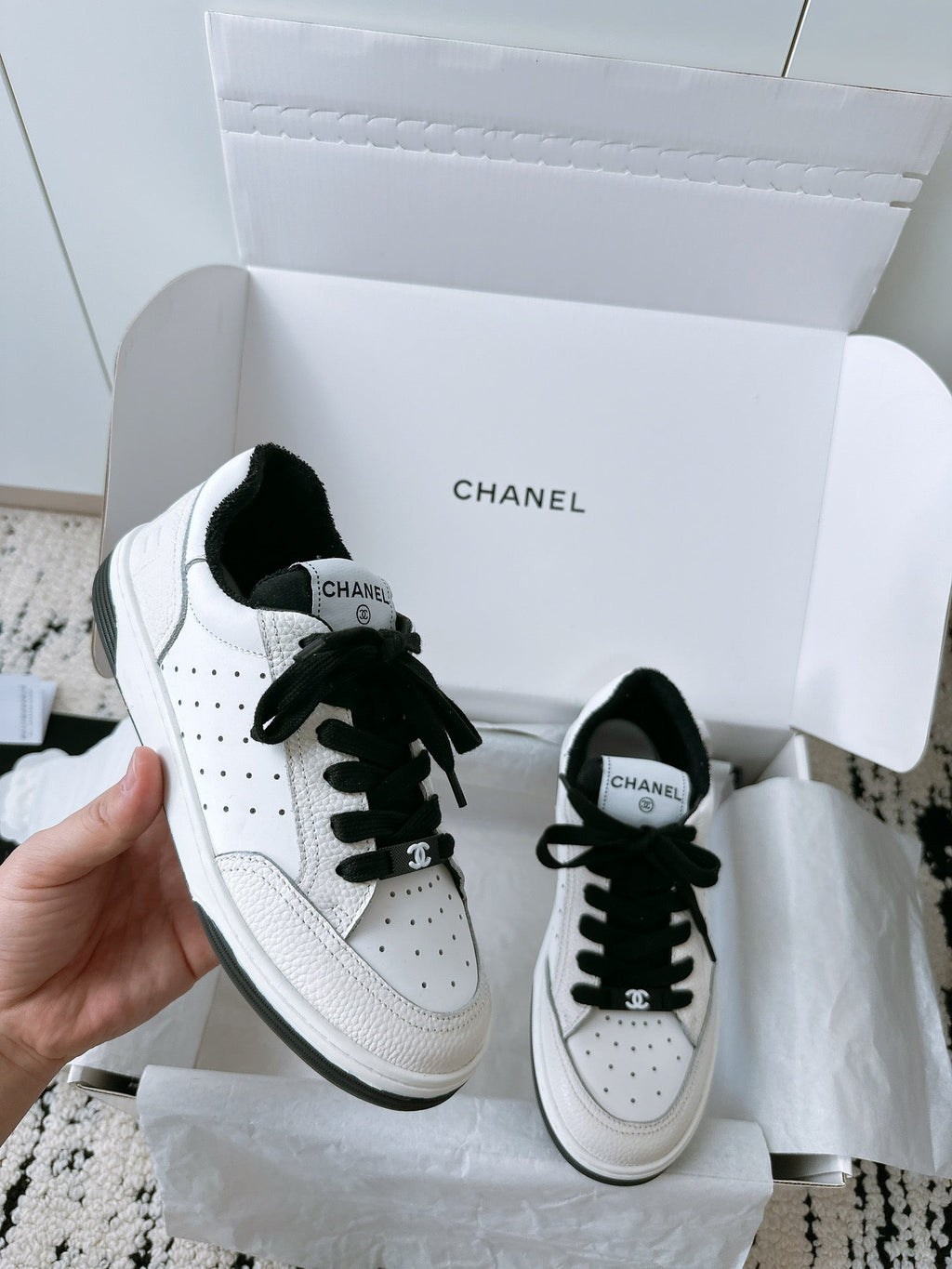 CC Sneaker In Black Cowhide 144509