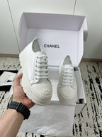 CC Platform Sneakers White Rubber Leather 696670