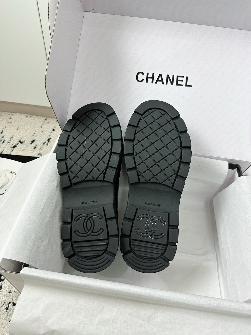 CC Platform Sneakers Black Rubber Cotton 696673