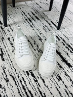 CC Platform Sneakers White Rubber Cotton 696672