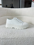 CC Platform Sneakers White Rubber Cotton 696672