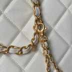 24a shopping bag 30cm cream caviar gold hardware