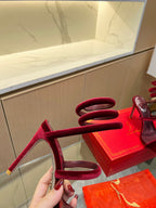 RC Sandals Red   Velvet Sheepskin 341989