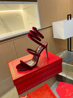 RC Sandals Red   Velvet Sheepskin 341989