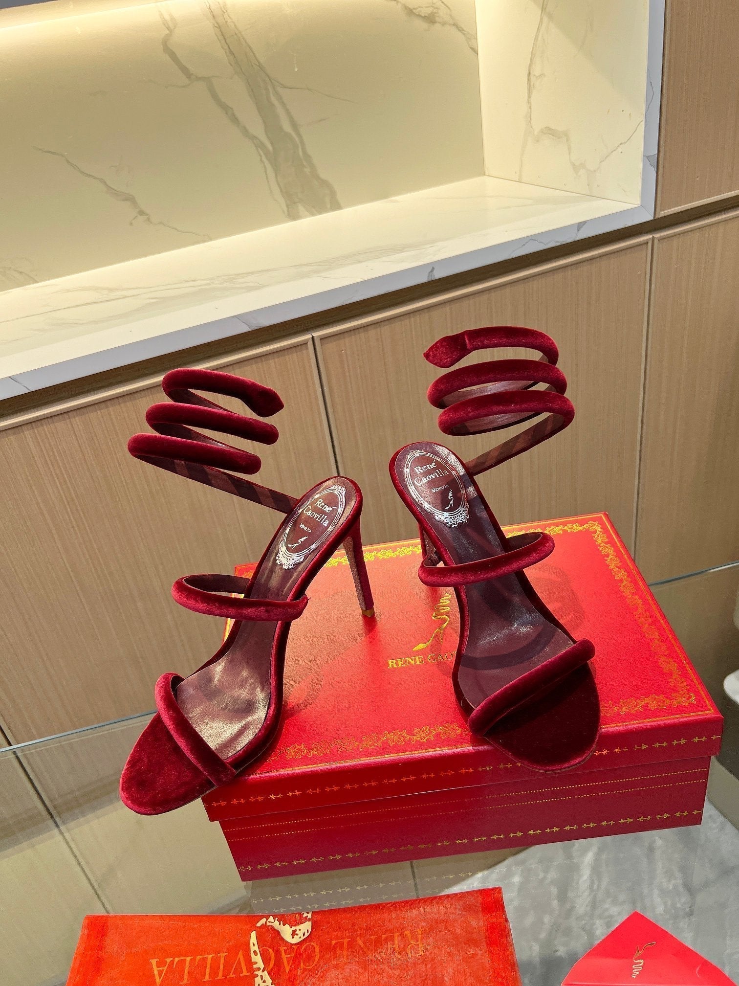 RC Sandals Red   Velvet Sheepskin 341989