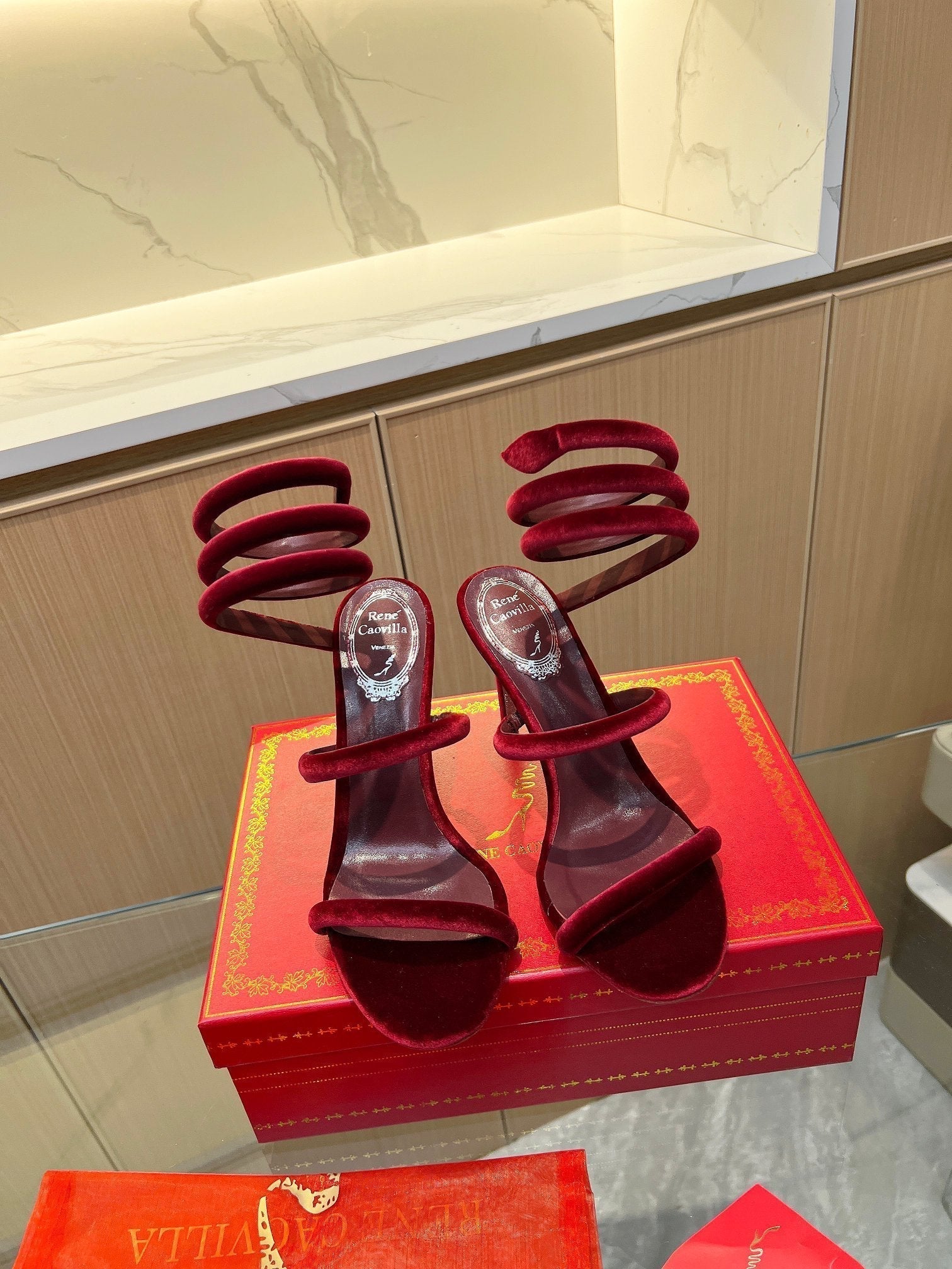 RC Sandals Red   Velvet Sheepskin 341989