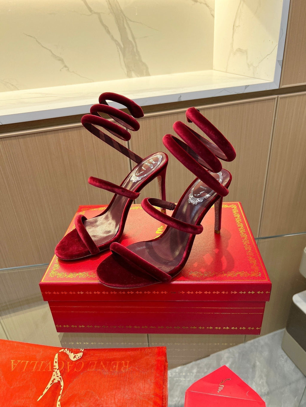RC Sandals Red   Velvet Sheepskin 341989