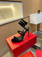 RC Sandals Black   Velvet Sheepskin 341992