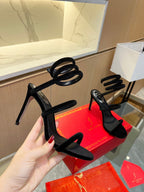 RC Sandals Black   Velvet Sheepskin 341992