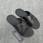 Zegna Men's Sandal Full Black Leather 144950