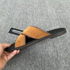 Zegna Men's Sandal Brown Suede Leather 144955