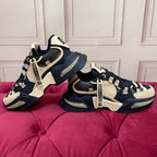 DC 24 Airmaster Sneakers Beige Black Cowhide 947305