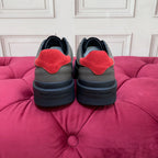 DC 24 New Roma Sneakers Grey Black Red Cowhide & Sheepskin 100861