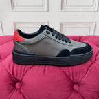 DC 24 New Roma Sneakers Grey Black Red Cowhide & Sheepskin 100861