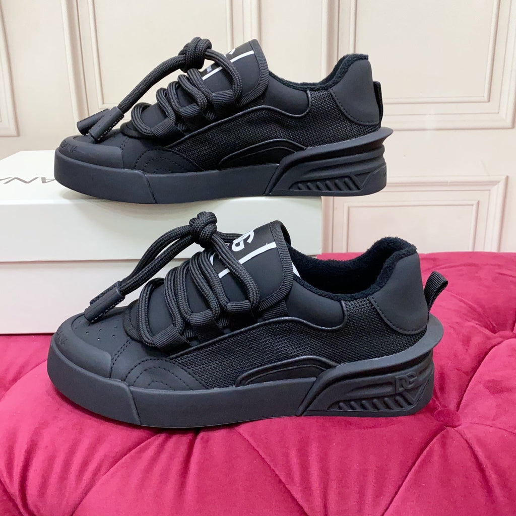 DC 25 Casual Sports Shoes Black Cowhide & Mesh 232263