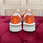 DC 25 Casual Sports Shoes White Orange Cowhide & Mesh 232261