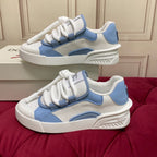 DC 25 Casual Sports Shoes Elegant Light Blue Silk Cowhide & Mesh 271101
