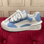 DC 25 Casual Sports Shoes Elegant Light Blue Silk Cowhide & Mesh 271101