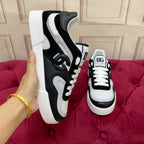 DC 25 Strobel Portofino Light Sneakers Black White Mesh & Sheepskin 271121