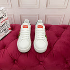 DC 25 Portofino Light Sneakers White Glitter Floral Pattern & Sheepskin 333871