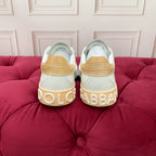 DC 25 Portofino   Sneakers Yellow White Cowhide & Rhinestone Silk 333875