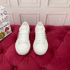 DC 25 Portofino   Sneakers Pink White Cowhide & Rhinestone Silk 333877