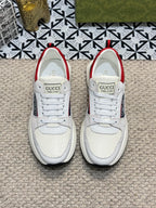 GG Men's Sneaker White Grey Sheepskin 524702