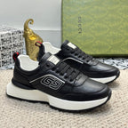 GG Men's Sneaker Black Sheepskin 524703