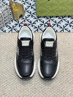 GG Men's Sneaker Black Sheepskin 524703