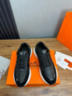 HM Men's Sneaker Black Cowhide Suede 936364