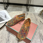 LP hollow knit ballet flats multicolor   leather 379022