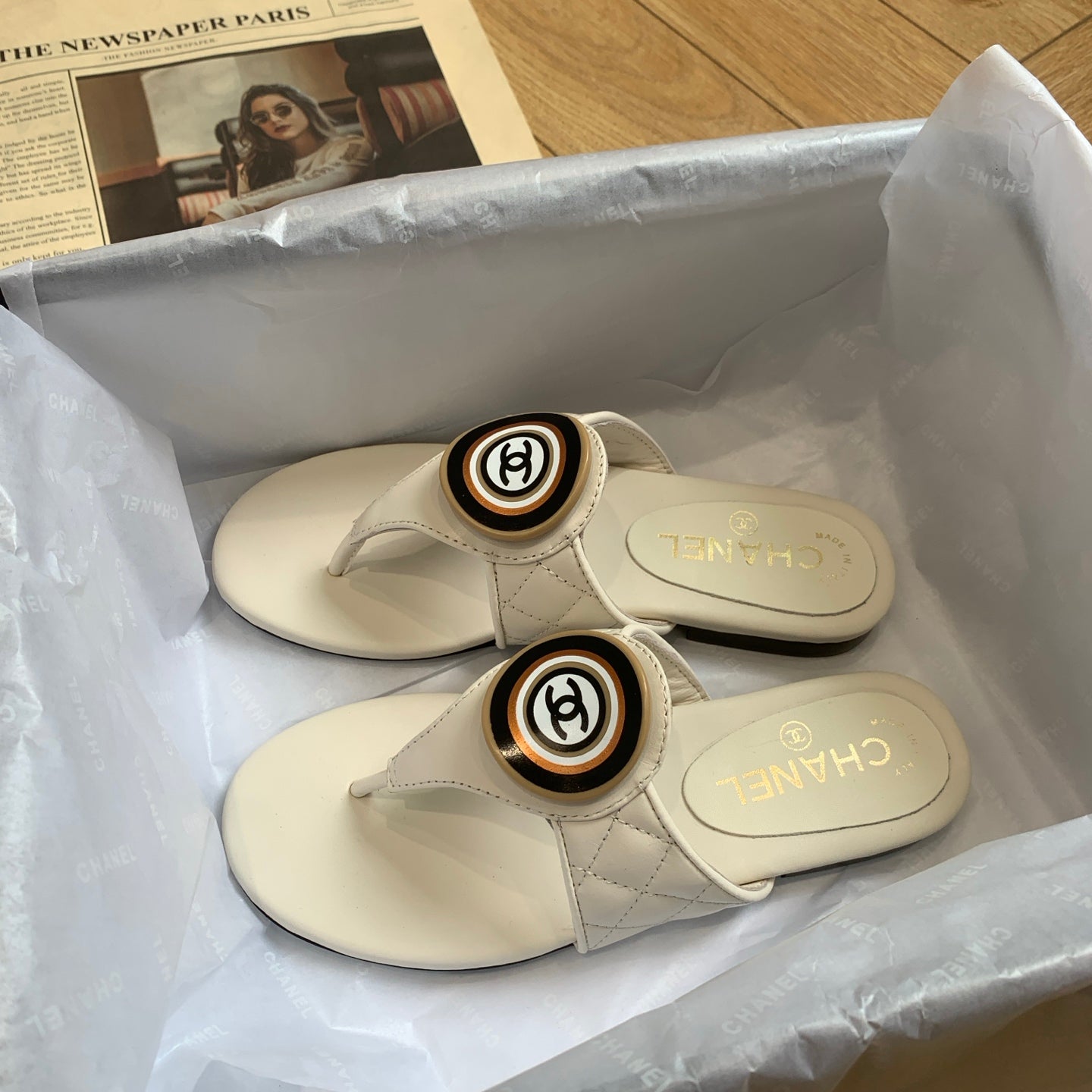 CC 25 Thong Slippers Multicolor   Custom Material 307013