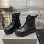 CHUNKY BOOTS IN BLACK SMOOTH CALFSKIN
