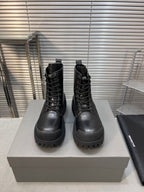 CHUNKY BOOTS IN BLACK SMOOTH CALFSKIN