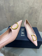 CD 26 High-Heeled 40 Pumps Light Pink Cowhide 594577