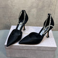 Jimmy 26 Stevie Pump 10cm Black Crystal Satin 682959
