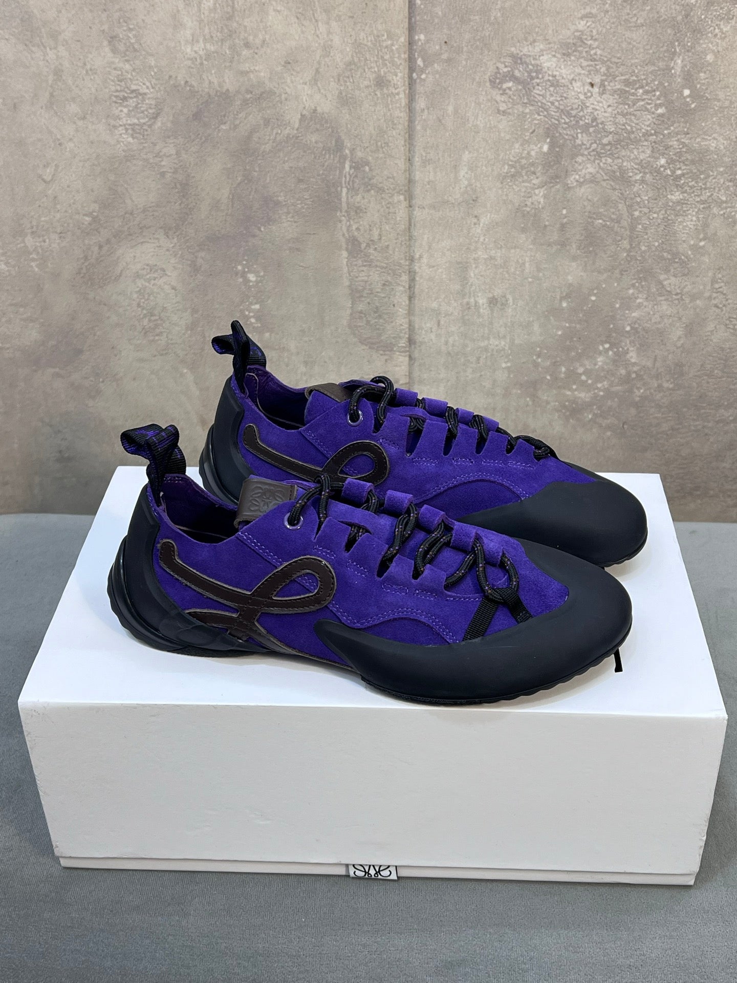 LOEW 26s Grip Sneaker Purple Suede Sheepskin 682760