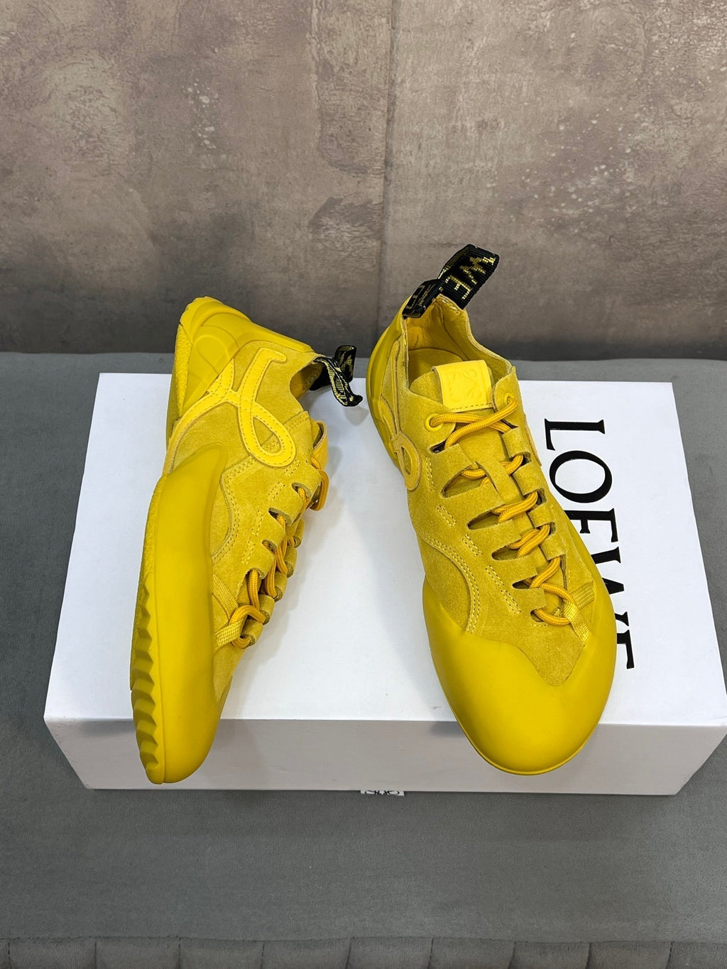LOEW 26s Grip Sneaker Yellow Suede Sheepskin 682763