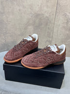 Chanel 26s Sneakers In Dark Brown Suede Quilted Cc Logo