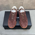 Chanel 26s Sneakers In Dark Brown Suede Quilted Cc Logo
