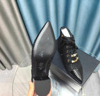 CC Ankle Boots Black Tweed Fabric And Lambskin