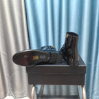CC Ankle Boots Glossy Black Calfskin