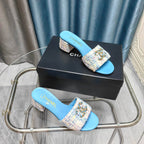 CC 25 Sandal Heel 5cm Tweed Mop