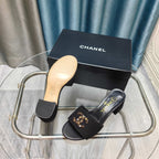 CC 25 Sandal Heel 5cm Tweed Mop