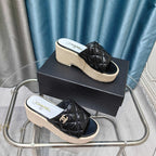 CC 25 Platform Sandal 10cm Patent Calfskin