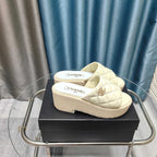 CC 25 Platform Sandal 10cm Patent Calfskin