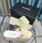 CC 25 Platform Sandal 10cm Patent Calfskin
