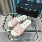 CC 25 Sandal 5cm Quilted Calfskin Leather Chain