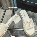 CC 25 Sandal 5cm Quilted Calfskin Leather Chain
