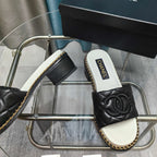 CC 25 Sandal 5cm Quilted Calfskin Leather Chain